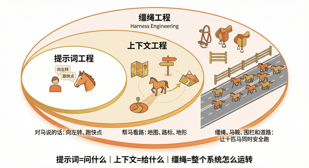 Prompt、Context、Harness 的三层关系