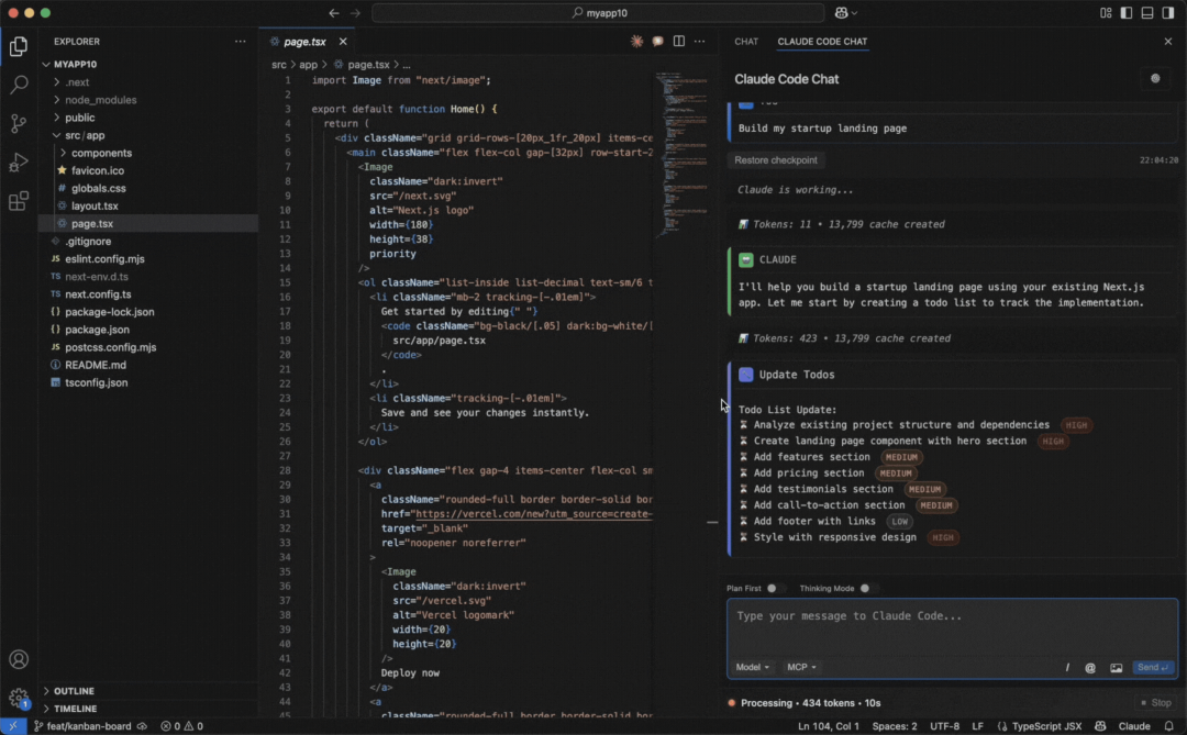 claude-code-chat 在 VS Code 中提供的聊天界面